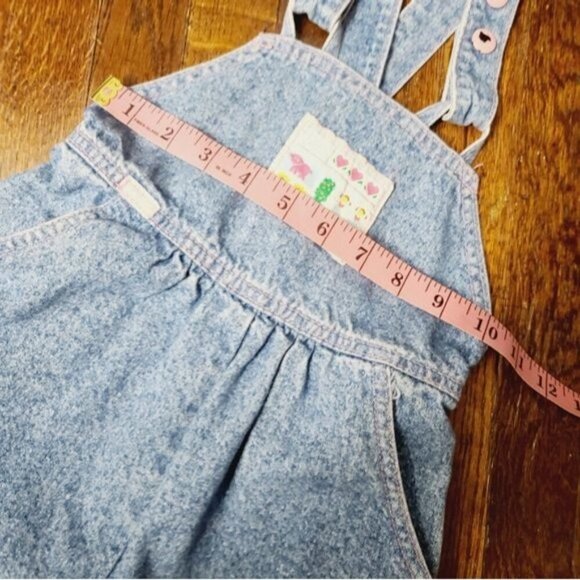 Vintage 80s 90s Lee Jeans Girls Denim Overalls Cottagecore Retro 4T - Picture 7 of 11